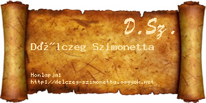 Délczeg Szimonetta névjegykártya